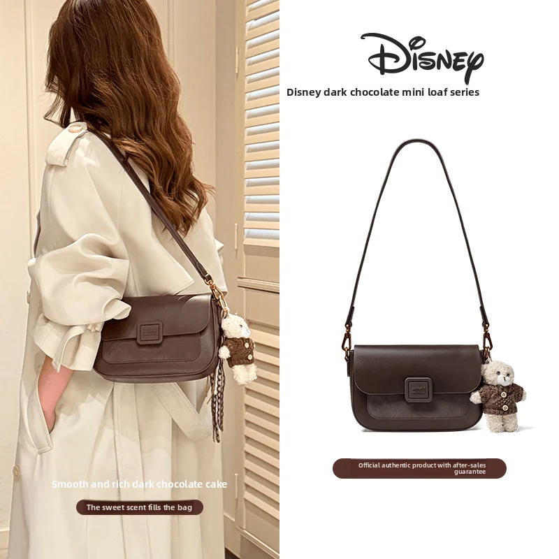 

Disney Mickey Classic Black Clever Bag, Simple and Fashionable Small Square Bag, Women's Single Shoulder Crossbody Bag