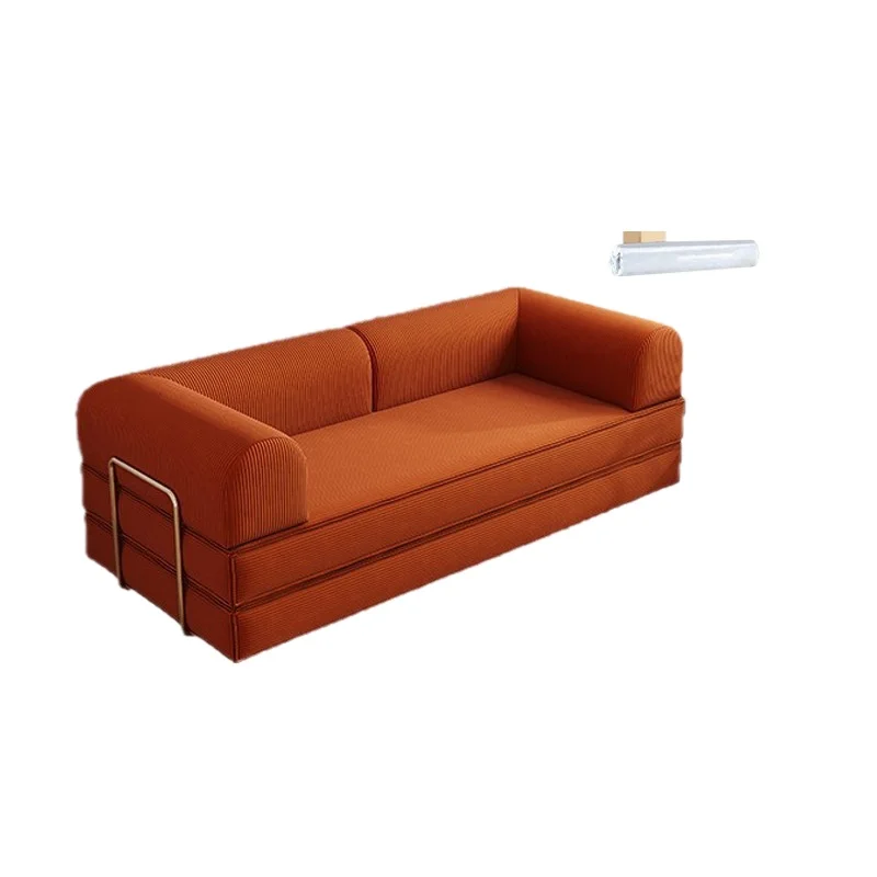 Vacuum compression module fabric sofa bed, folding dual-purpose lazy sofa casual tatami