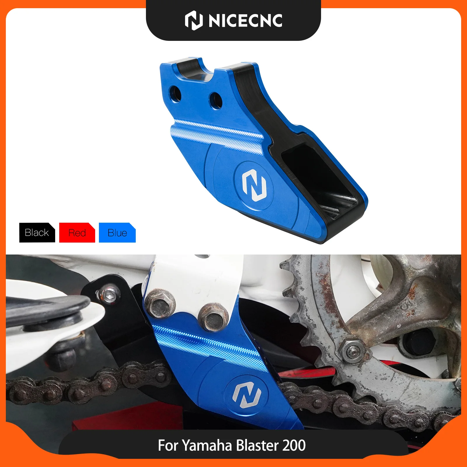 NICECNC Chain Support For Yamaha BLASTER 200 YFS200 WARRIOR 350 RAPTOR 350 1987-2006 Prevent Chain Jumping ATV Accessories