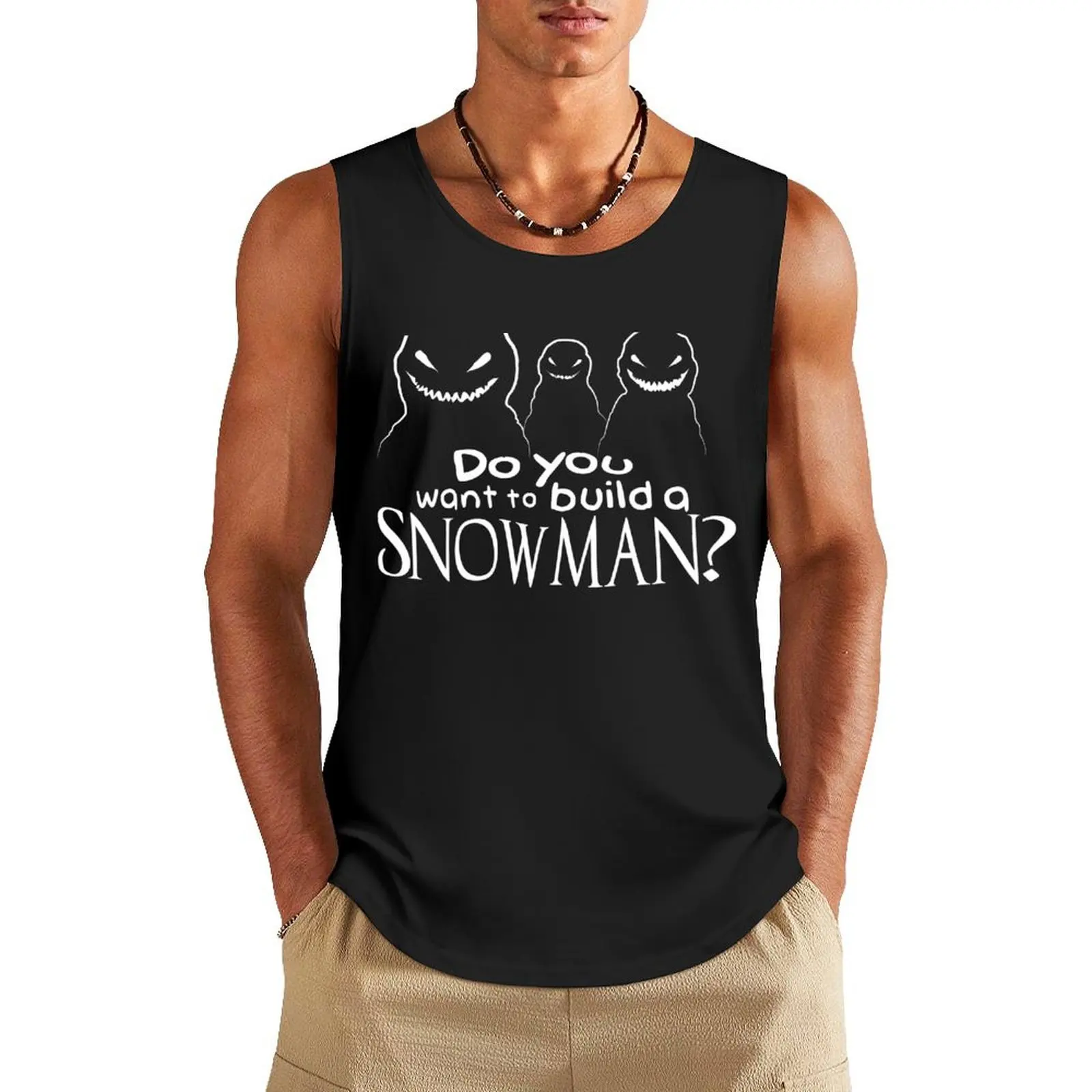 Wanna Build A Snowman? Tank Top Sportswear for men men gym clothing