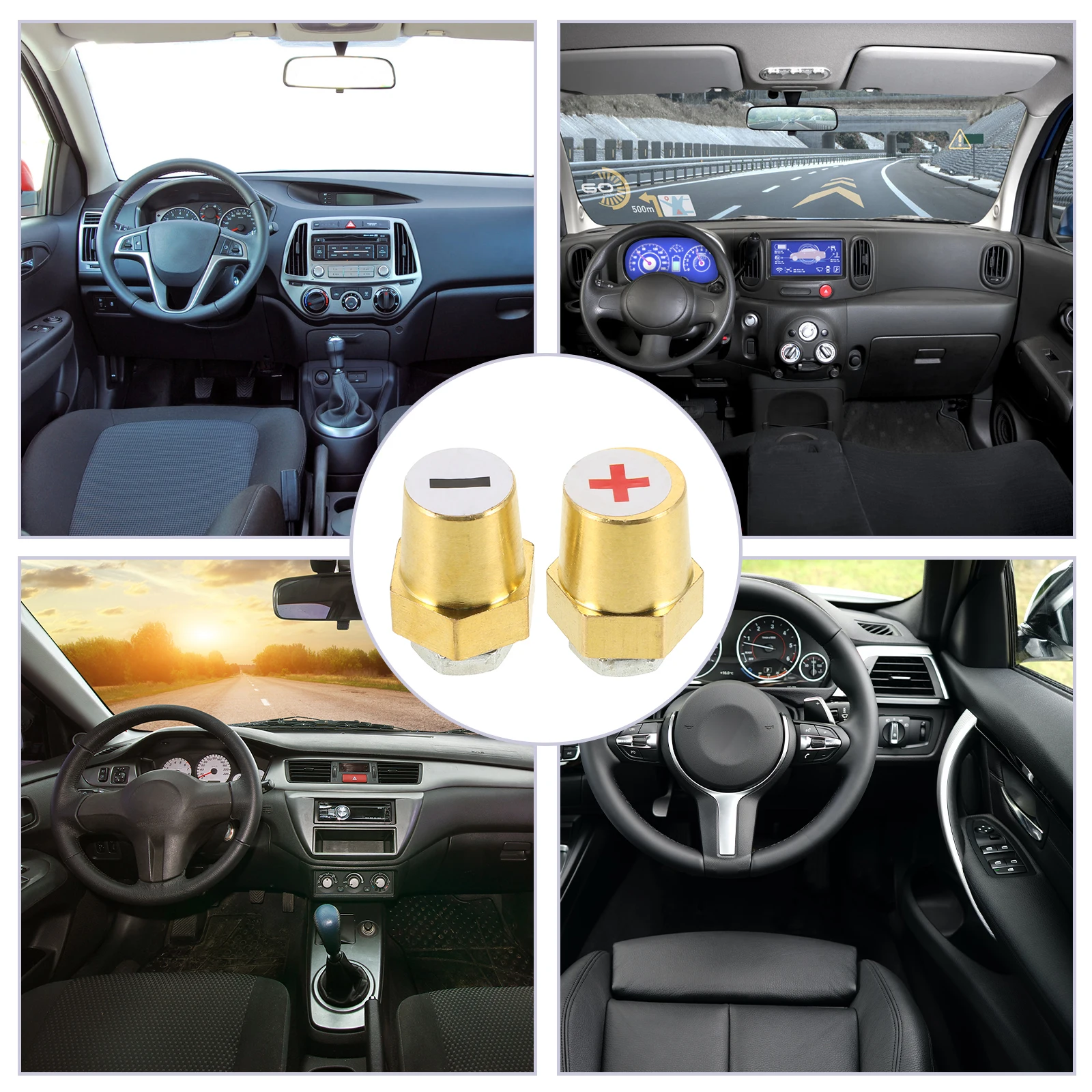 

Brass Copper Terminal Posts Durable Enhanced Conductivity Easy Installation Compatible Side Threaded Terminals Car