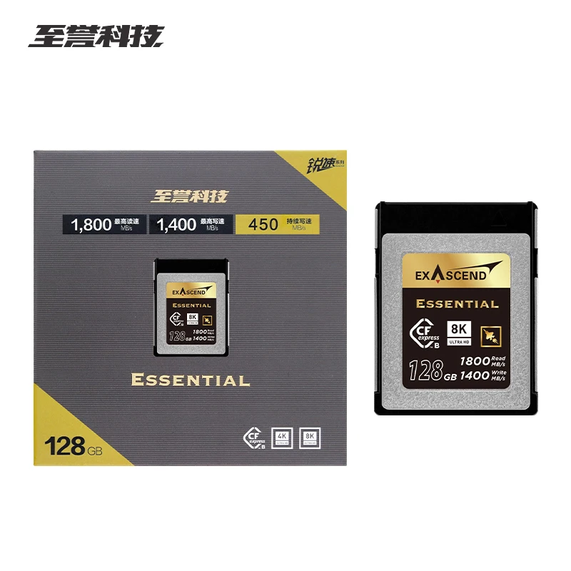 Tarjeta De Memoria Exascend Cfexpress Tipo B Para CáMaras RéFlex Digitales Y Mirrorless Canon, Nikon, Phase One, 128GB, 256GB, 512GB, 1TB, 2TB, 8K Ultra CF