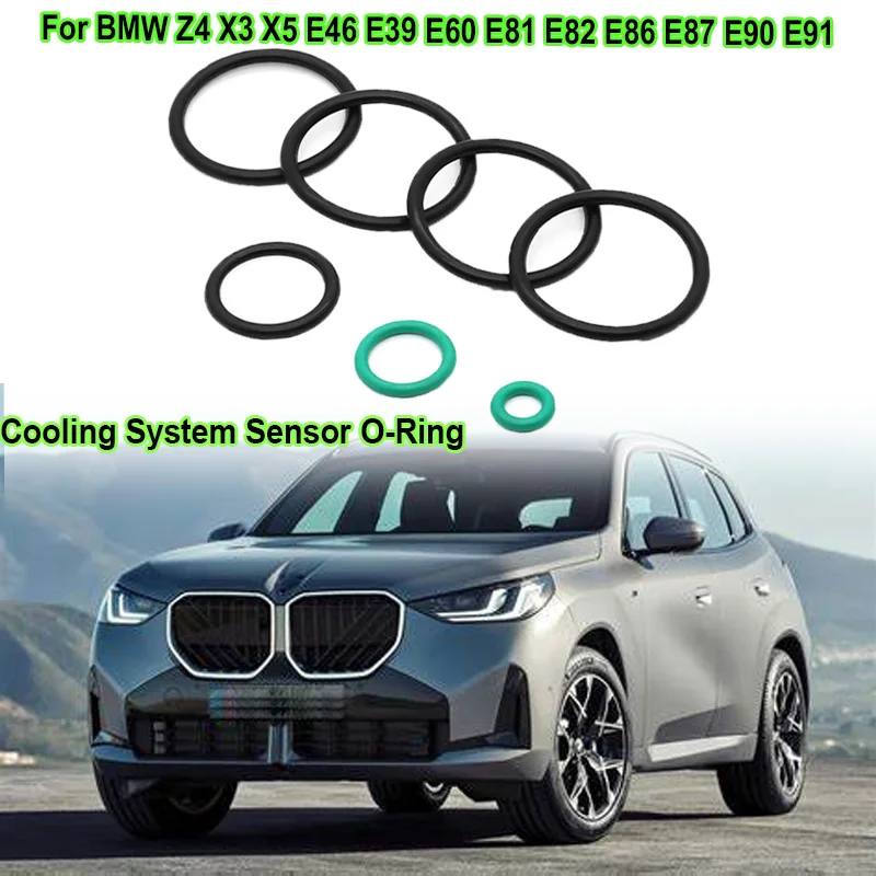 For BMW X3 X5 e83 e53 e70 Z4 e85 e86 Upper & Lower Radiator Hose Sensor O-Ring Seal Kit Cooling System Sensor Set