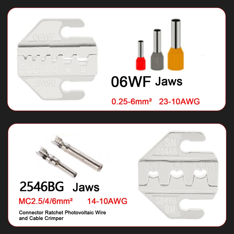 SN-58B=28B+48B Wire Crimping Pliers 0.25-1.5mm² For Box TAB 2.8/4.8/6.3 SM2.5 XH2.54 Terminals Kit Electrical Hand Tools