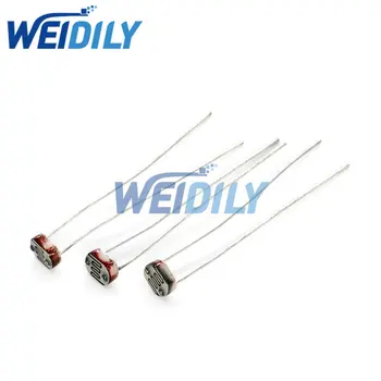 20 peças ldr foto resistor sensível à luz fotorresistor fotoelétrico resistência fotossensível 5528 gl5528 5537 5506 5516 5539