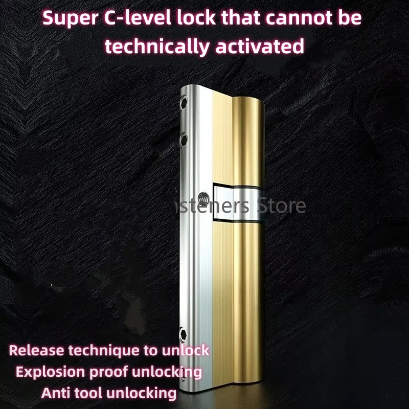 High Quality European Standard Cylinder Super C-level Anti-theft Door All Copper Lock Core, Household All Metal 8pcs Master Keys
