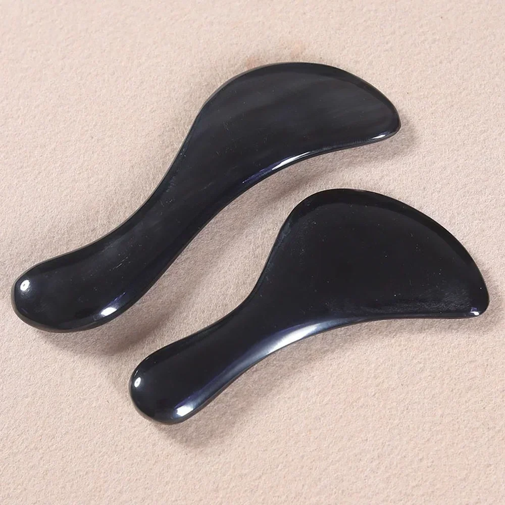 Facial and Neck Gua Sha Scraper Tool for Beauty SPA Massage, Skin Care, Fades Wrinkles and Spots, Natural Bian Stone