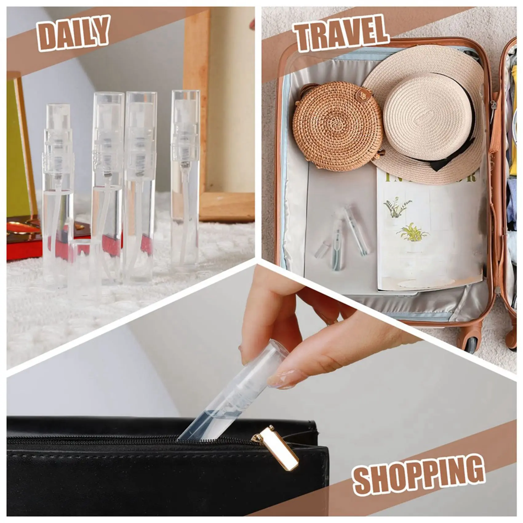 120PCS 5Ml Mini Spray Bottle, Mini Clear Plastic Spray Bottle Empty,Fine Mist Refillable Perfume Bottle,Perfume Atomizer