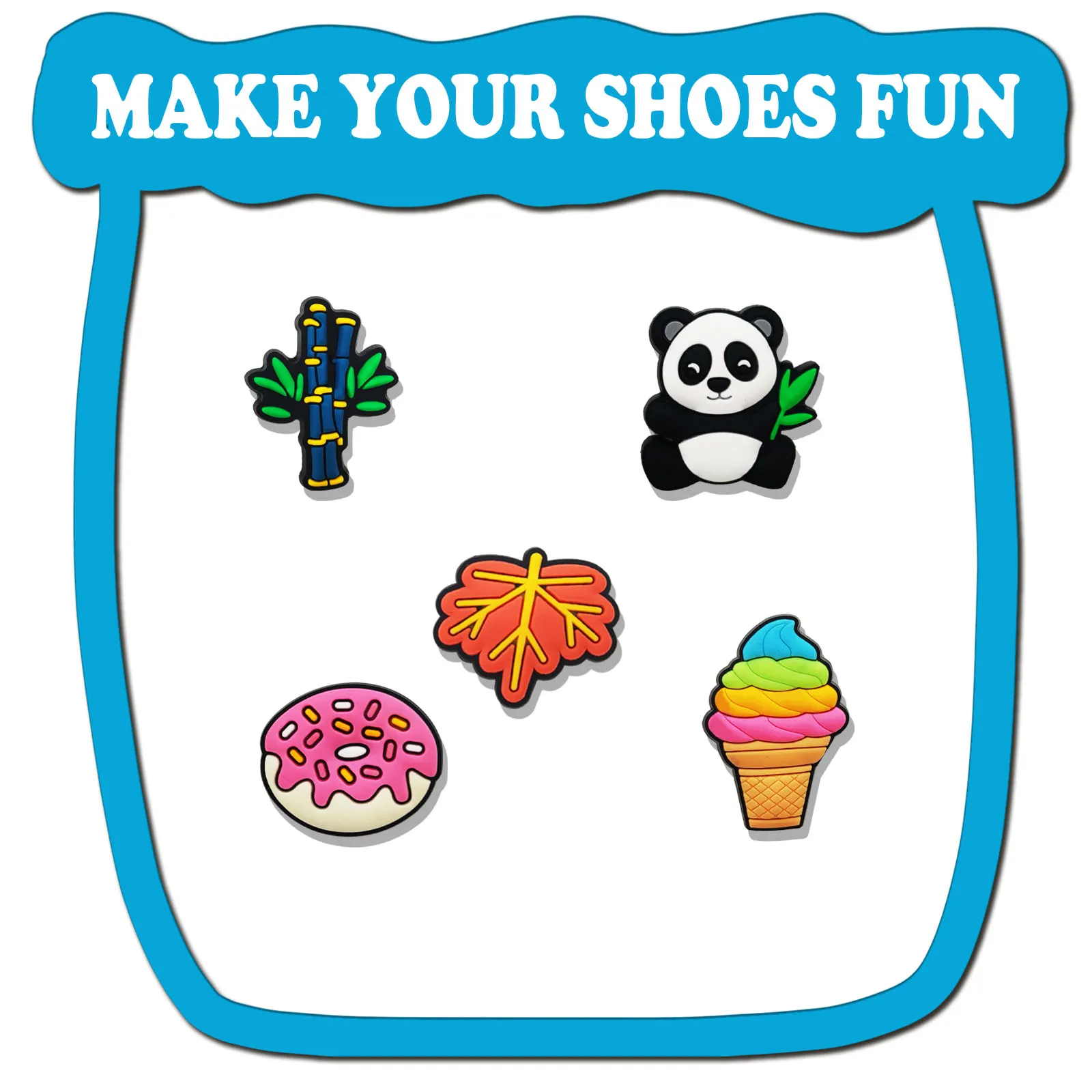 Shoe Charms For Slides Sandals, 10-100Pcs PVC Shoe Decorations Accessories For Christmas Birthday Gift Party Favor