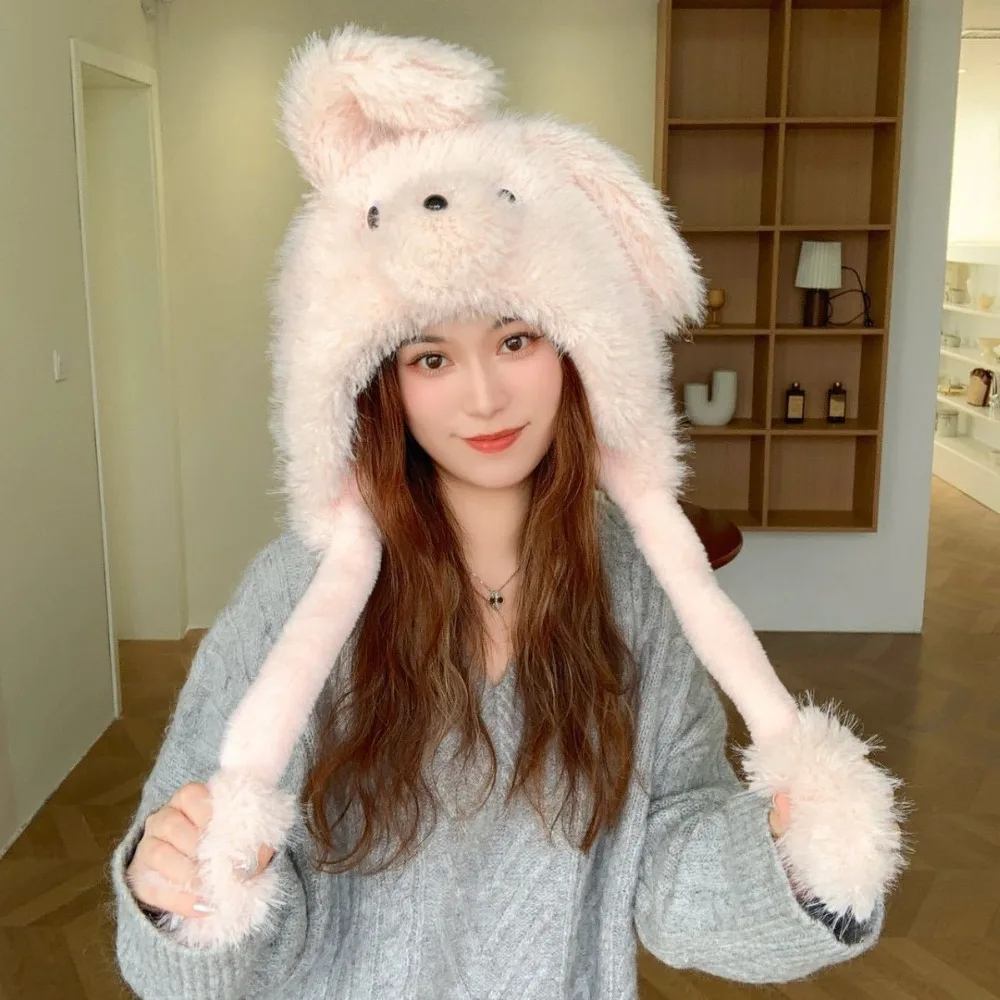 

Женский зимний пуловер, защитная шапка для ушей, толстая и теплая уличная шапка, милое плюшевое животное, шапка Лей Фэн, мужская