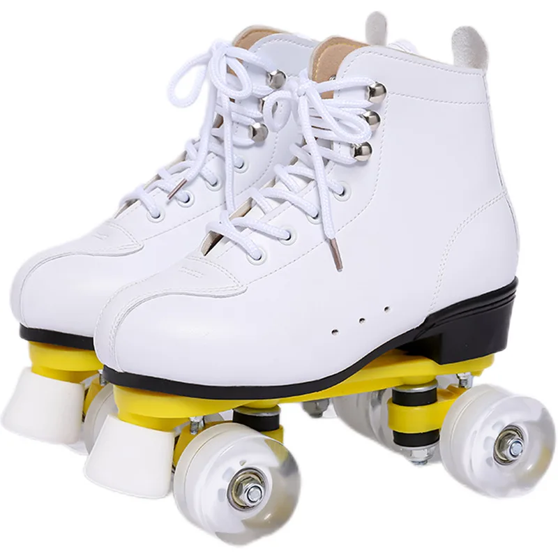 

Adult Flashing Quad Roller Skates Double-Row 4 Wheels Shoes For Women Men Unisex Beginner Outdoor Indoor Skating Skates Sneakers