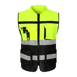 Adjustable Security Vests Safety High Visibility Vest Traffic Night Outdoor For Running Cycling Sports
