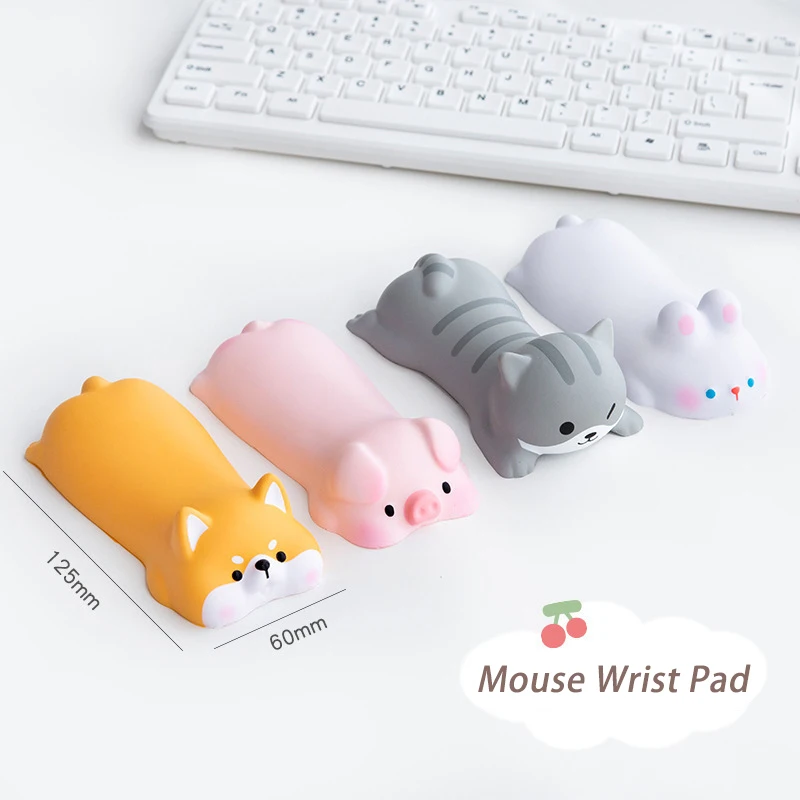 Mouse Pad Keyboard Mouse Wrist Rest Support Girl Soft Computer Notebook Desk Mat Typing Protection Wrist Ergonomics Cute Cat Dog