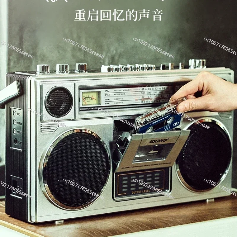 Retro Tape Player Vintage 1980s Cassette Machine Recorder Multi-Function Recorder Nostalgic Classic Audio