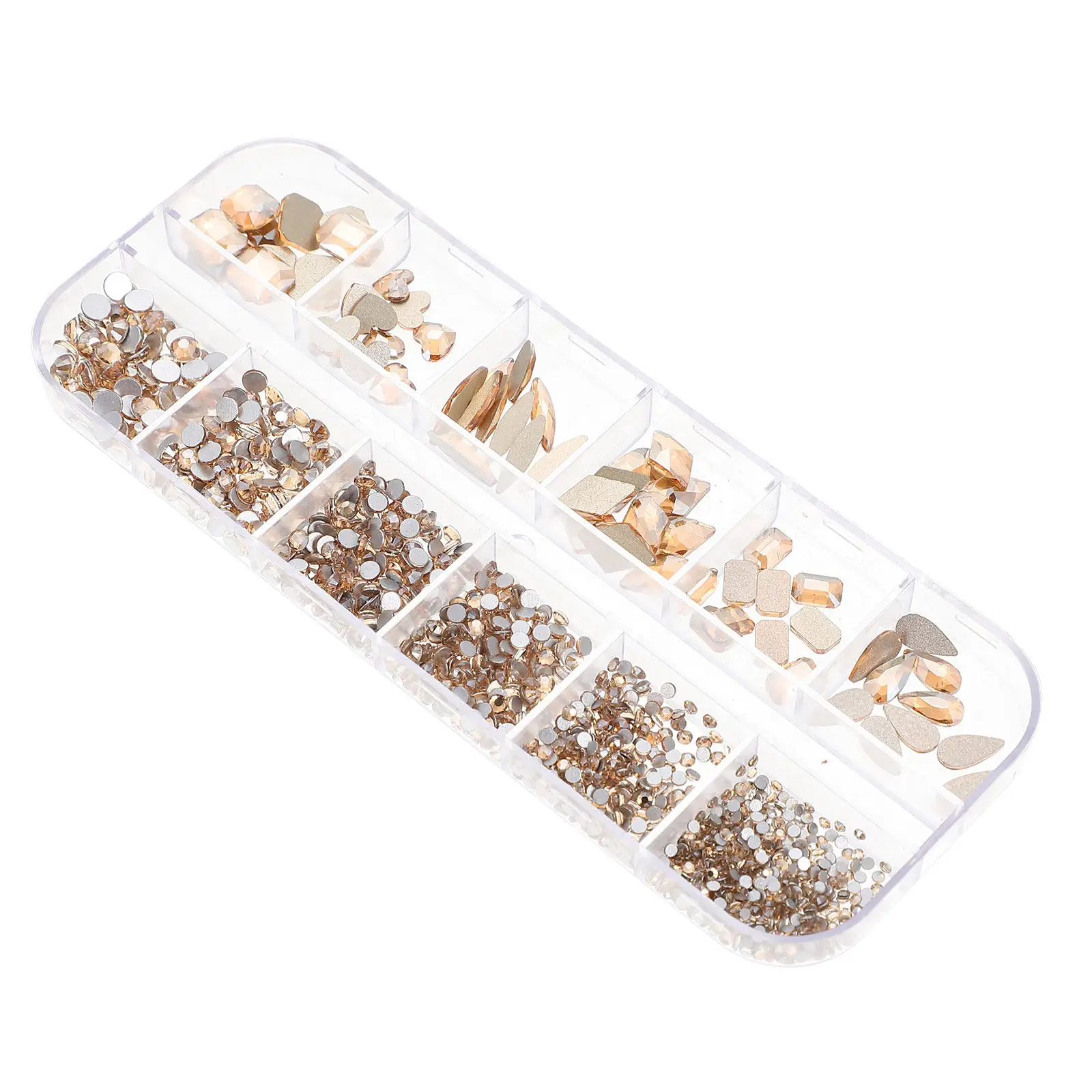 

1 Box Luxury Tone Rhinestone Nail Patches Fine Craftsmanship DIY Nail Jewelry Decor Manicure Salon Accessories Set