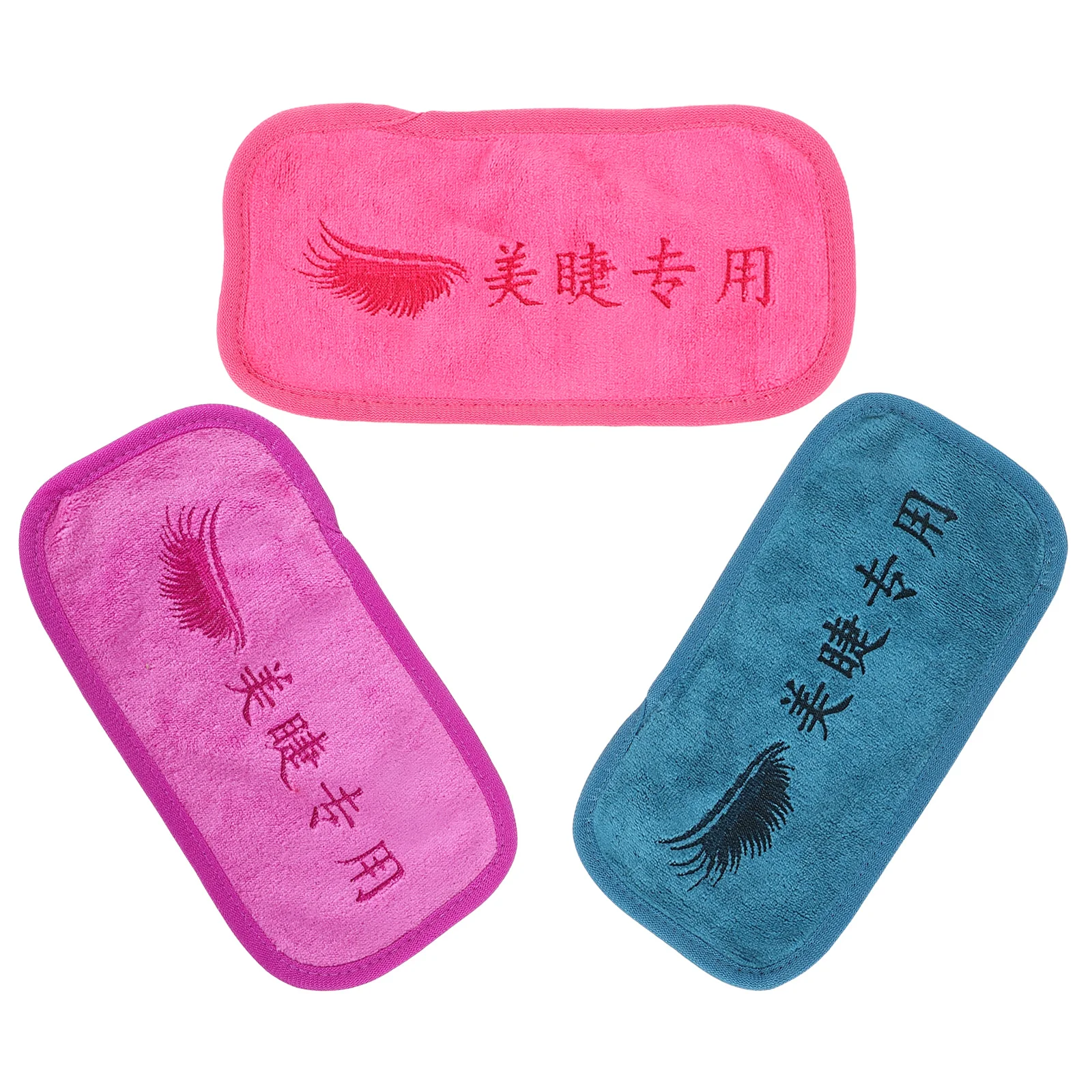 3 قطعة النسيج لاش تمديد الجبين وسادة لينة مريحة رمش تمديد لوازم ماكياج إزالة المناشف مستطيل لاش حامل