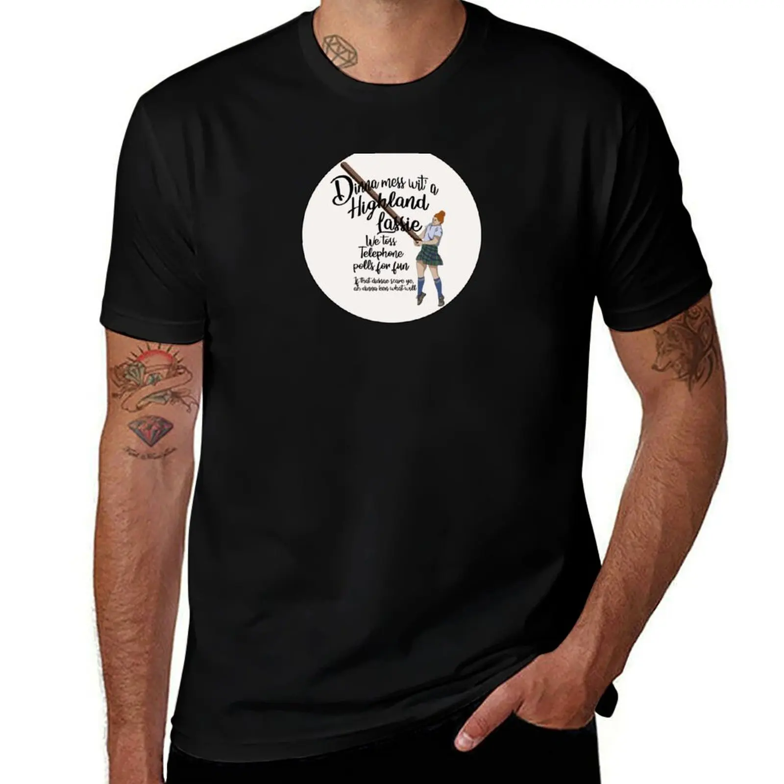 

Highland Lassie T-Shirt tees croswit shirt man summer top mens t shirts pack