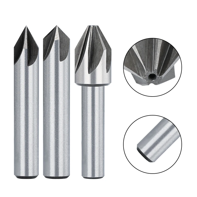 XCAN HSS Steel Chamfering Cutter 4/6/8/10/12/14/18mm 60/90 Degrees Countersink Drill Bit,Metal Chamfering Drill,Hole Cutter