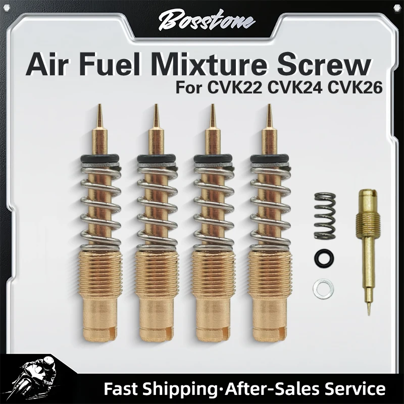 Air Fuel Mixture Screw Motorcycle Carburetor Screws 4pcs Kit for HONDA CB400 KEIHIN CVK18 CVK20 CVK22 CVK24 CVK26
