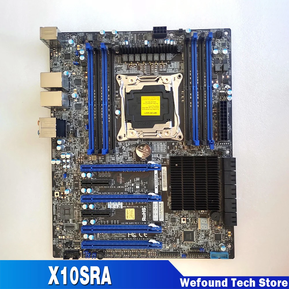 

Материнская плата для Supermicro Xeon E5-2600/1600 v4/v3 Core i7 LGA2011 DDR4 PCI-E 3,0 SATA3 X10SRA