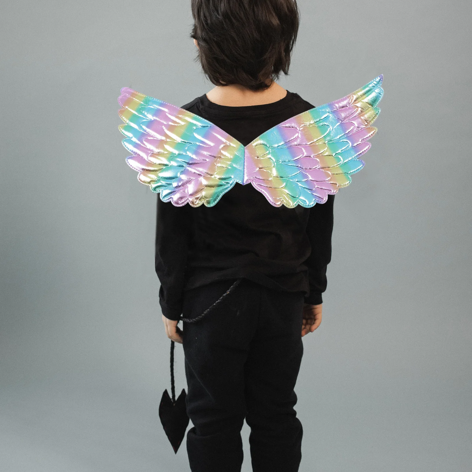 2 Stuks Kleurrijke Vleugels Cosplay Party Props Stage Performance Accessoires Opvallende Kids Kostuum Angel Wing Props