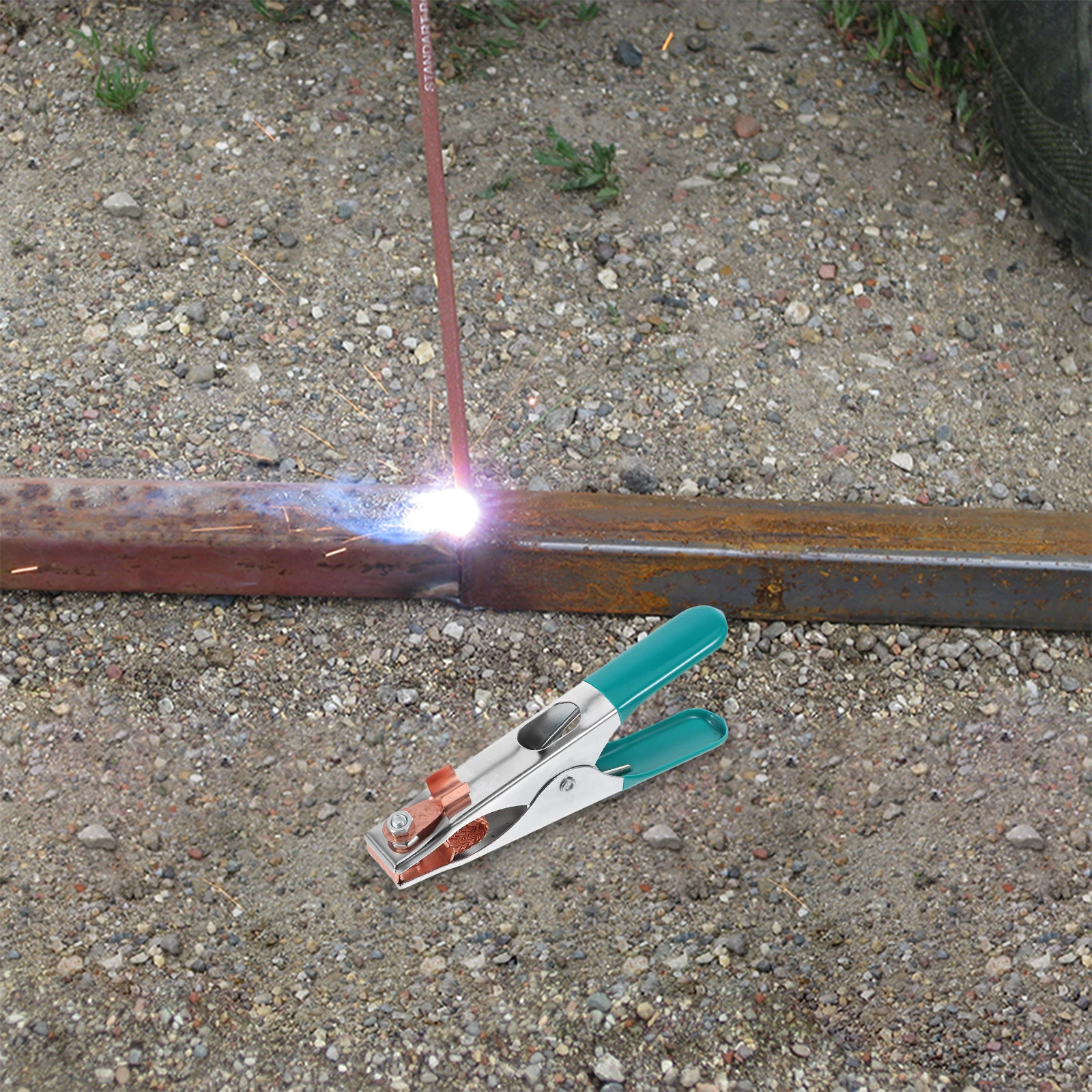 

High Conductivity Welding Clamps Tools Efficient Welding Operations Copper Grips Ground Plate Clamp Strong Force Sheet Metal Tip