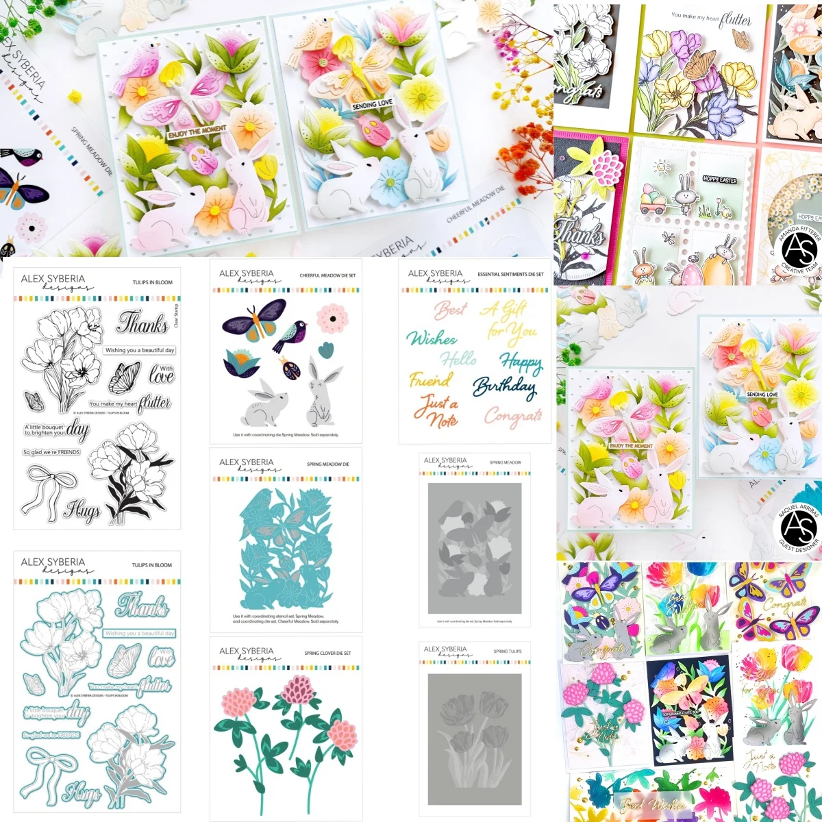 

Tulips in Bloom Spring Metal Cutting Dies Clear Stamps Stencil DIY Make Card Scrapbook Embossed Paper Album Craft Supplies