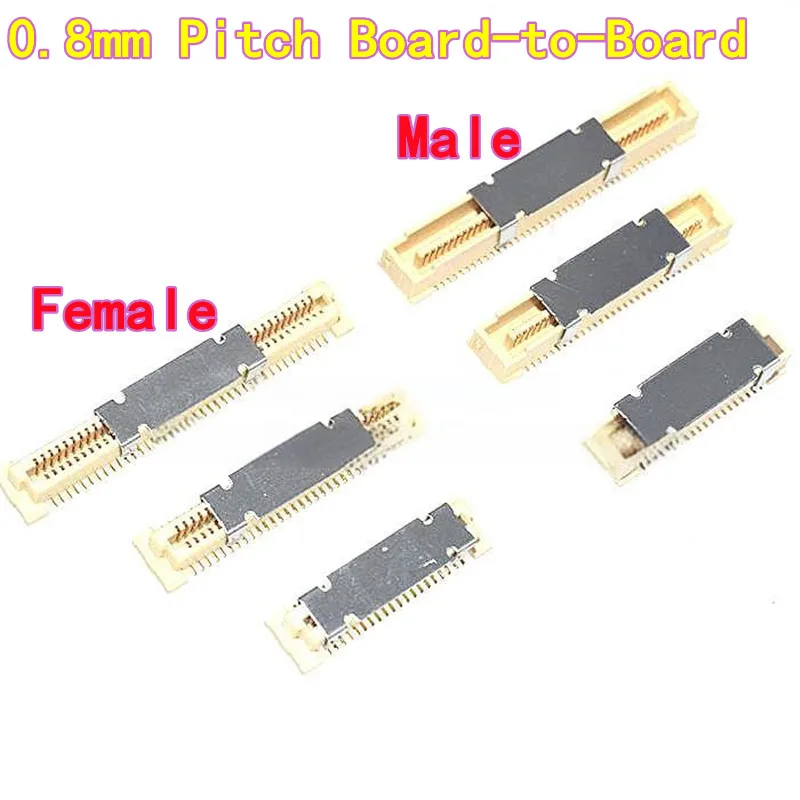 5PCS 0.8mm Pitch Board-to-Board (BTB) Double-Row SMT Connectors 0.8mm Pitch Board-to-Board (BTB) Double-Row SMT Connectors