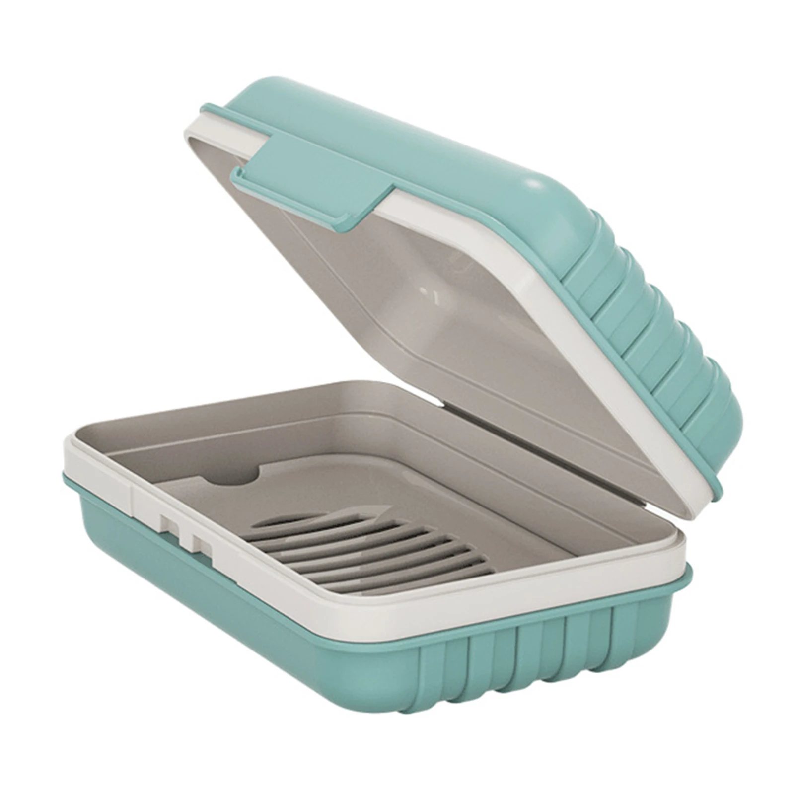 Shower Soap Case Tray With Drain Creative Decor Soap Dish Easy Operation Home Plastic Soap Box For Home Flat Dormitory Hotel