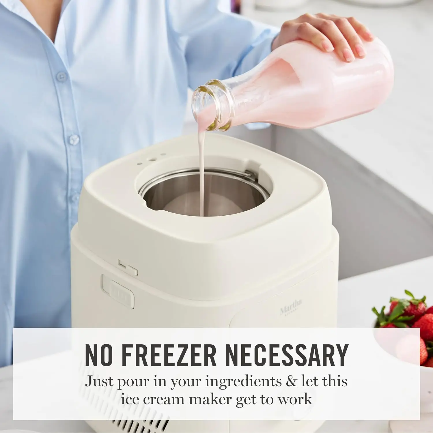 ^Ice Cream Maker Machine, 1QT Fully Automatic, 3 Modes, Linen | No Freezer Required, Ready in 30 Mins, Ice Cream, Sorbet 3