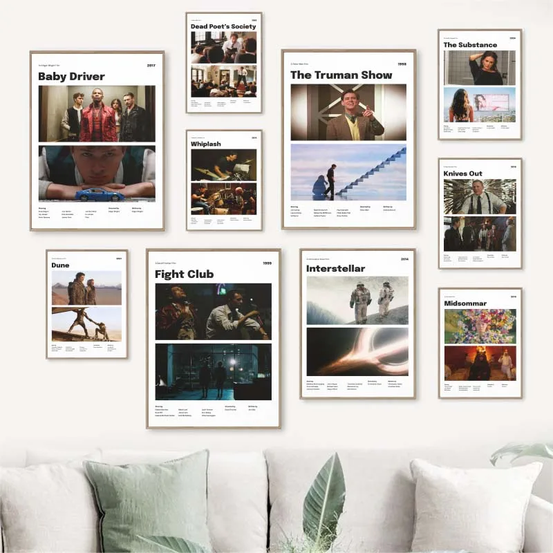 Vintage Classic Movie Series Canvas Poster Prints Interstellar Dune Wall Art Picture Home Wall Decor Painting Home Decor