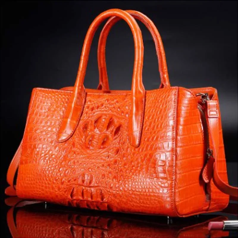 ourui crocodile  female  handbag crocodile leather  package  female women handbag