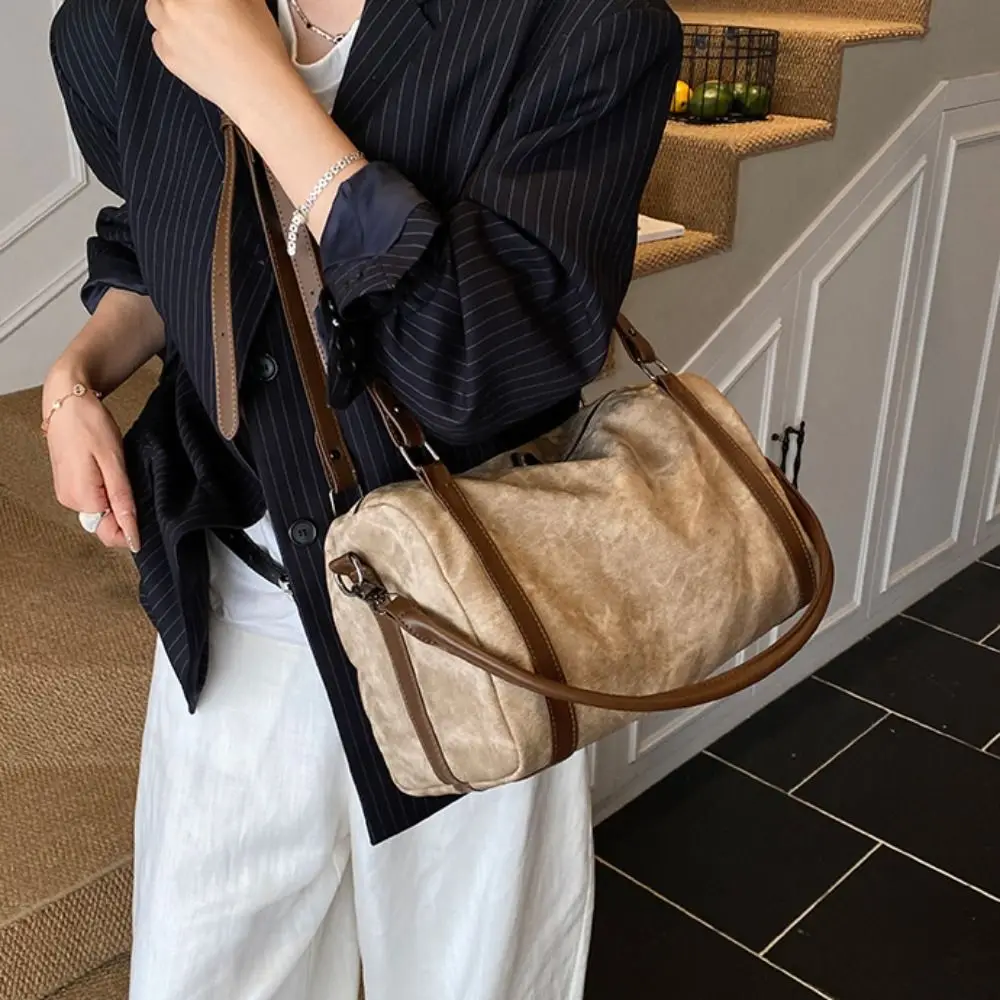 

Модная сумка через плечо в корейском стиле для боулинга из искусственной кожи, элегантная сумка через плечо в стиле бостон, винтажная сумка-подушка в стиле ретро для девочек/женщин