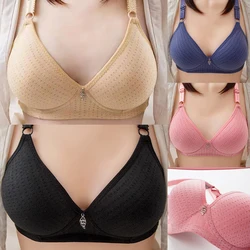 Women Wire Free Underwear Front Closure Large Size Gathered Chest Adjustable Bra