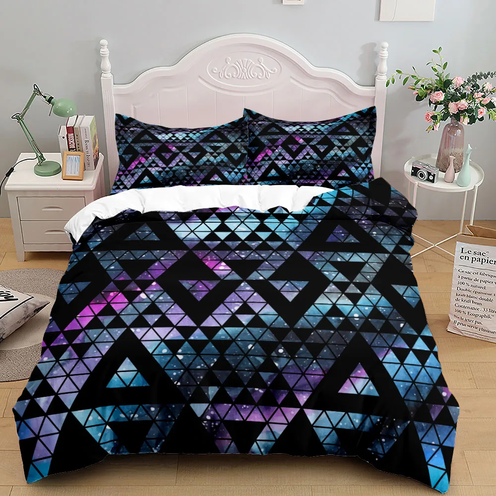 Fashion Triangles Pioneer Bedding Set Small Single Twin Double Queen King Cal King Size Bed Linen Set