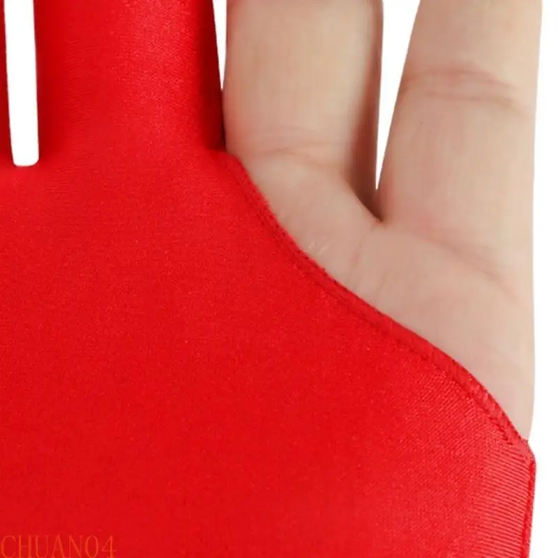 

A1A2 Indoor Billiard Gloves Pool Left Right Hand Gloves Universal 3 Fingers Cue Gloves Cue Sports Gloves for Adults