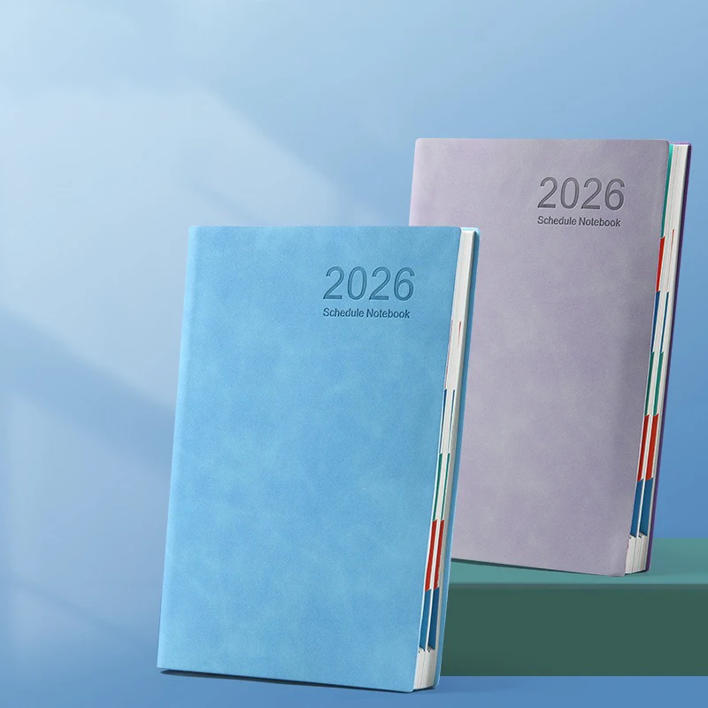 Книга расписания на заказ 2026 года, логотип с бесплатной печатью, английский календарь, блокнот на 365 дней, ежедневник, эффективный блокнот, канцелярские принадлежности
