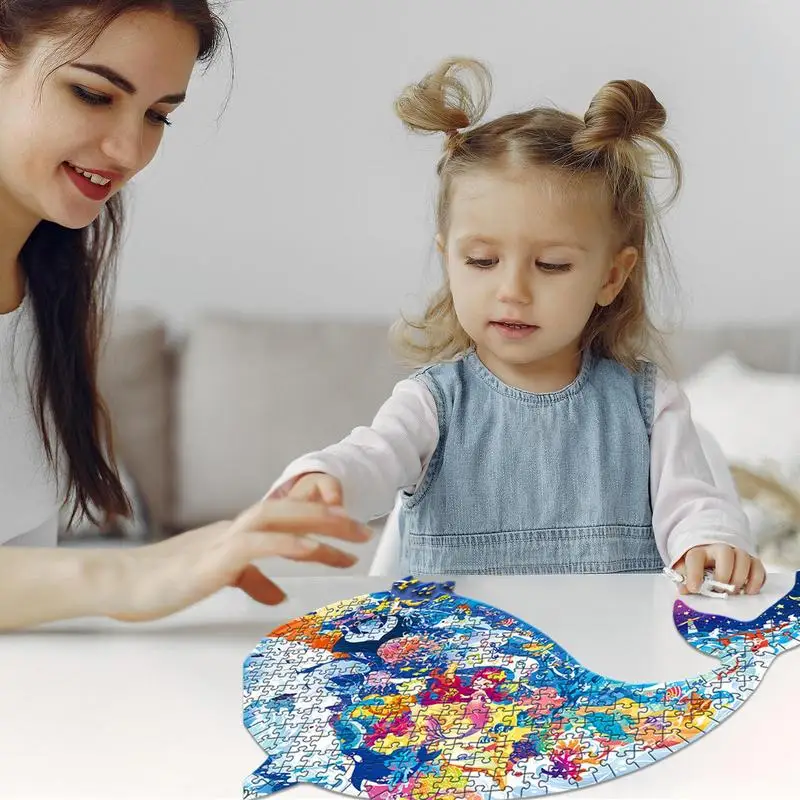 Puzzle dla dzieci Kolorowy papier w kształcie zwierząt Puzzle dla dzieci Dekoracyjna rozrywka Puzzle edukacyjne Zabawki Wczesne