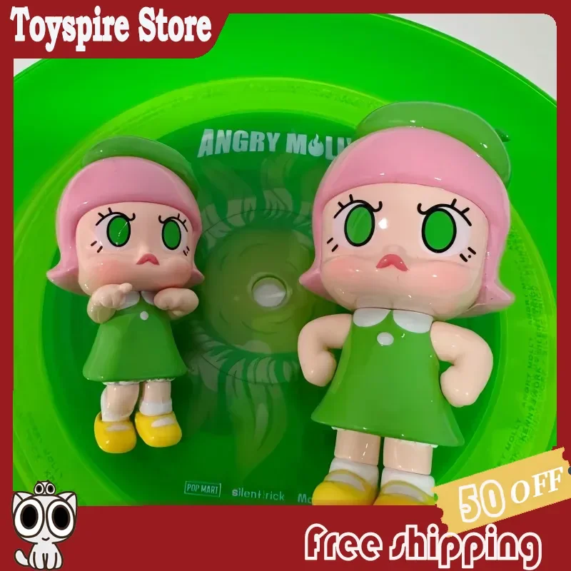 

Hot Selling Genuine Pop Mart Molly 20th Anniversary Special Exhibition Vinyl Thin Disc Series Tour Angry Molly Blind Box Gifts