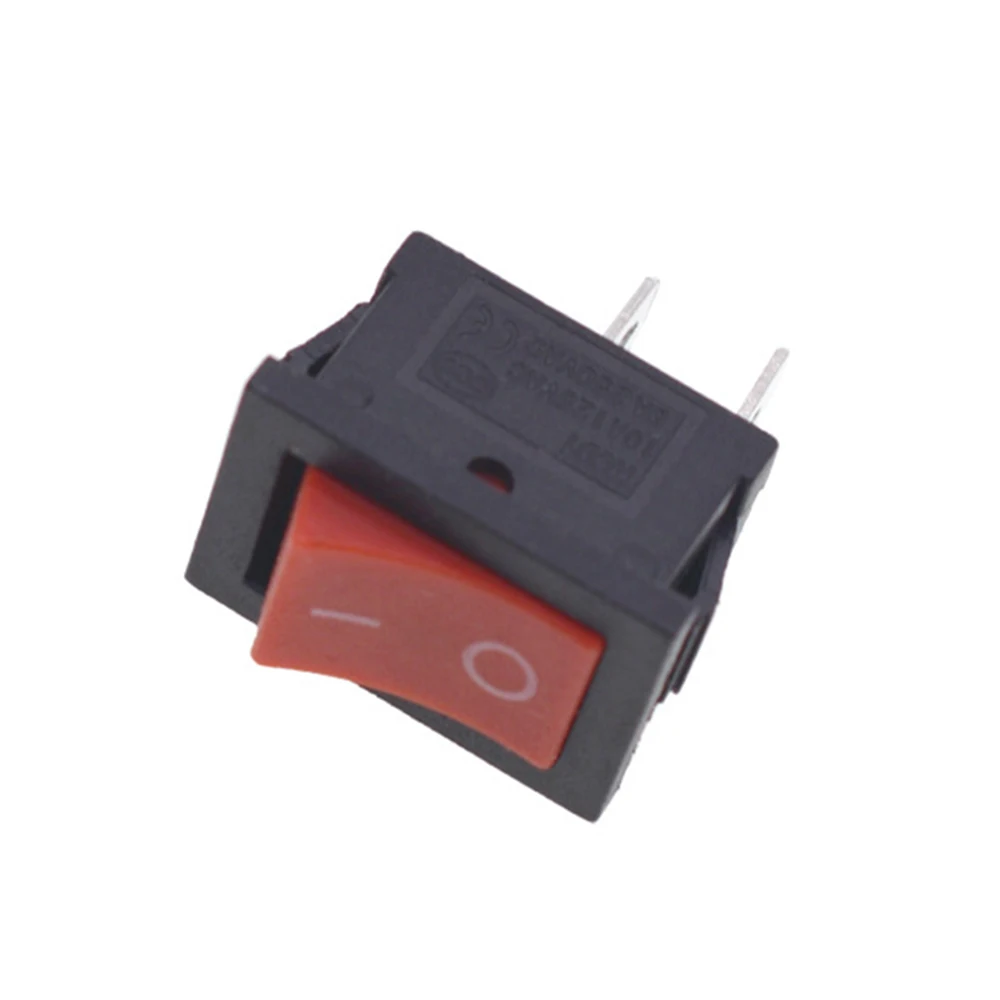 10 Pcs 3A Mini Button Ship Switch Bevel Warp Switch Dimensions Two-pin Switch Black Red and White