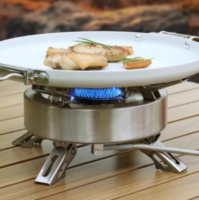 Split Burner Outdoor Stove Portable Liquefied Gas Stove Picnic Camping Gas Stove