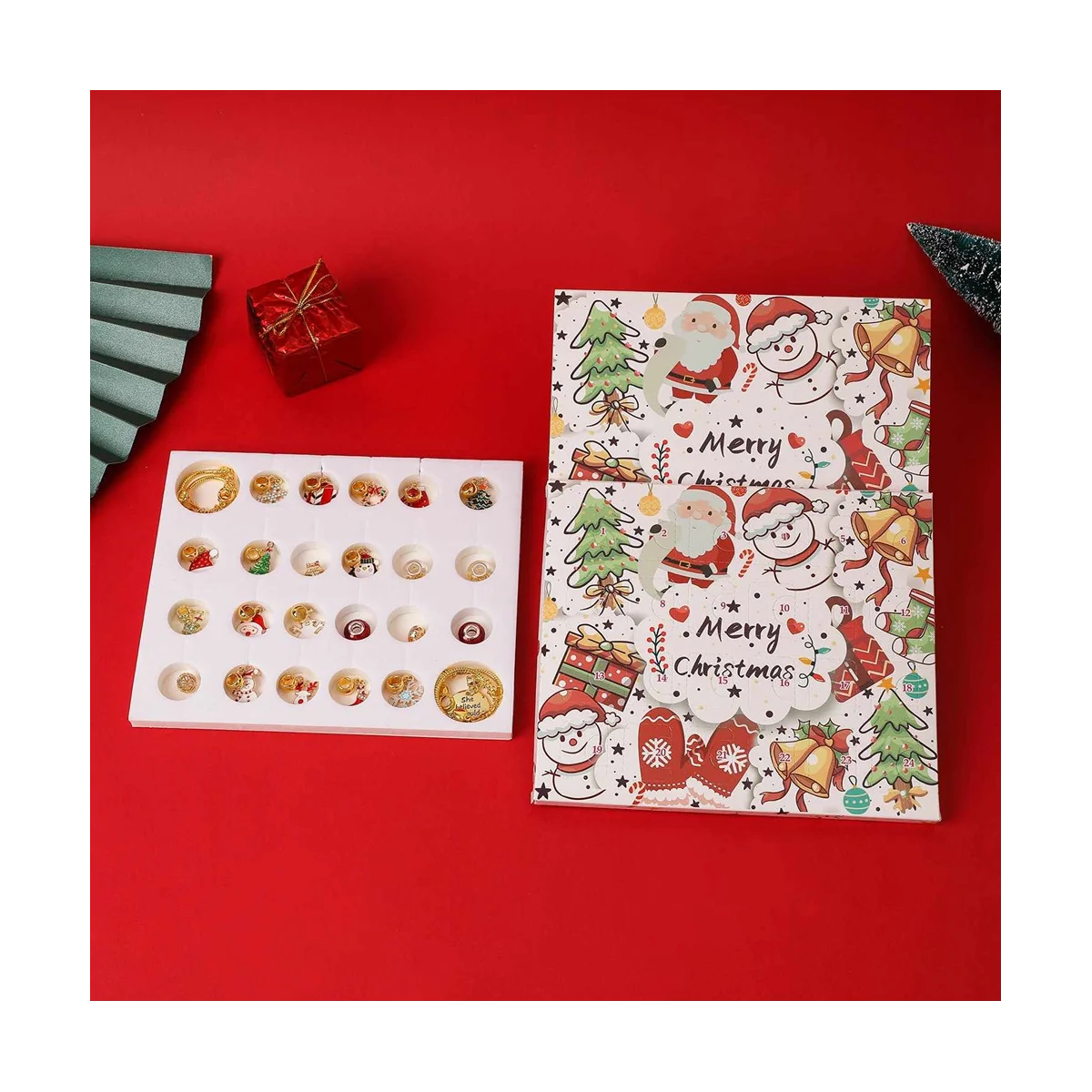 عيد الميلاد مجيء التقويم سوار السحر ، 24 يوما العد التنازلي ، صندوق أعمى ، 22 خرز السحر ، لتقوم بها بنفسك ، B