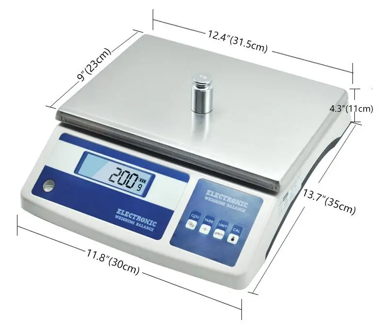 10MB 중국 공급업체 제조업체 디지털 산업용 저울 11kg 0.1g 플랫폼 탑 계량 스틸 재질 저울