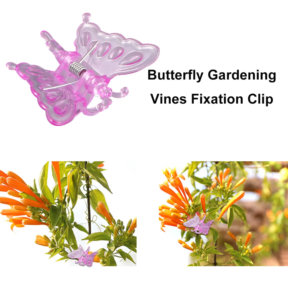 30Pcs Flower Fixed Clips Orchid Support Clamps Garden Vine Fixing Tool for Grape Plants Bonsai Stems Strong Non Crushing
