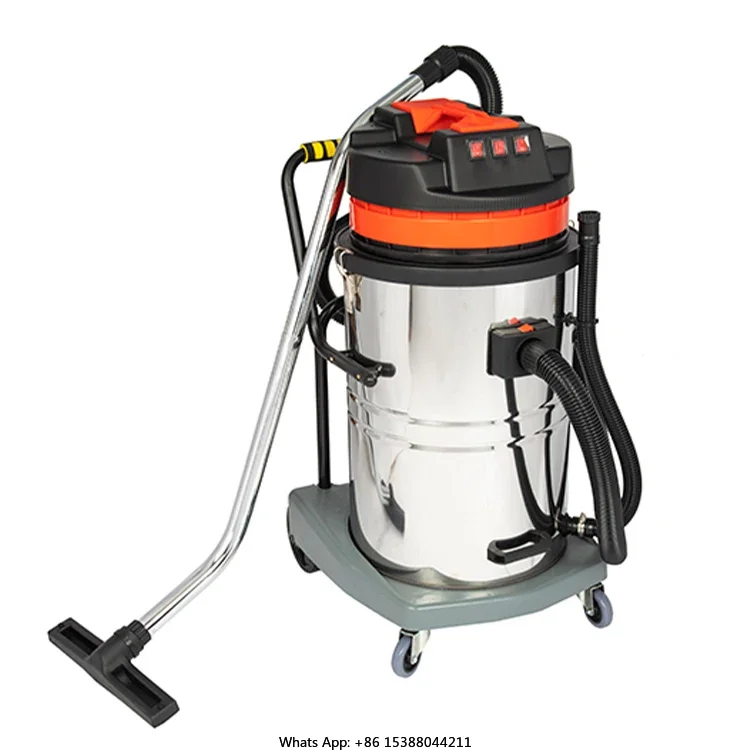 New 4500W Wet And Dry Vacuum Cleaner Heavy Power Large Capacity Filtration Cyclone Industrial Vacuum Cleaner With Wheel