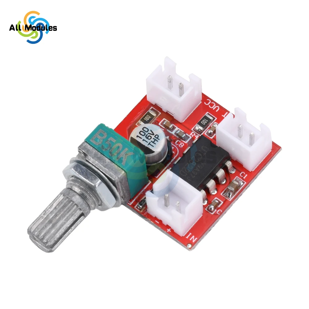 UTC2822 Mono Channel Amplifier Board BTL Sound Amp Module DC 1.8-12V 2W Audio Amplifier