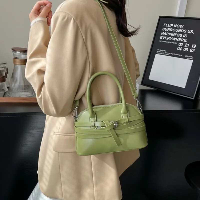 

Ladies Leather Diaper Bag Elegant Classic Designer Tote Shoulder Handbag Large Capacity Minimalist Commuter