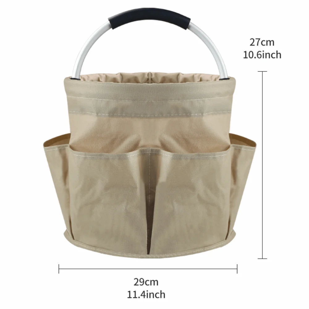 Multi Pocket Garden Tools Bag Foldable Multifunction Picnic Folding Basket Large Capacity with Handle Electrician Toolkit Bucket