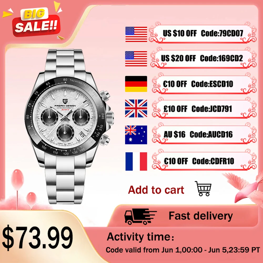 

2025 New PAGANI DESIGN Men's Watches Top Brand Luxury Quartz Watch Men Sport Chronograph automatic Date Watch Men
