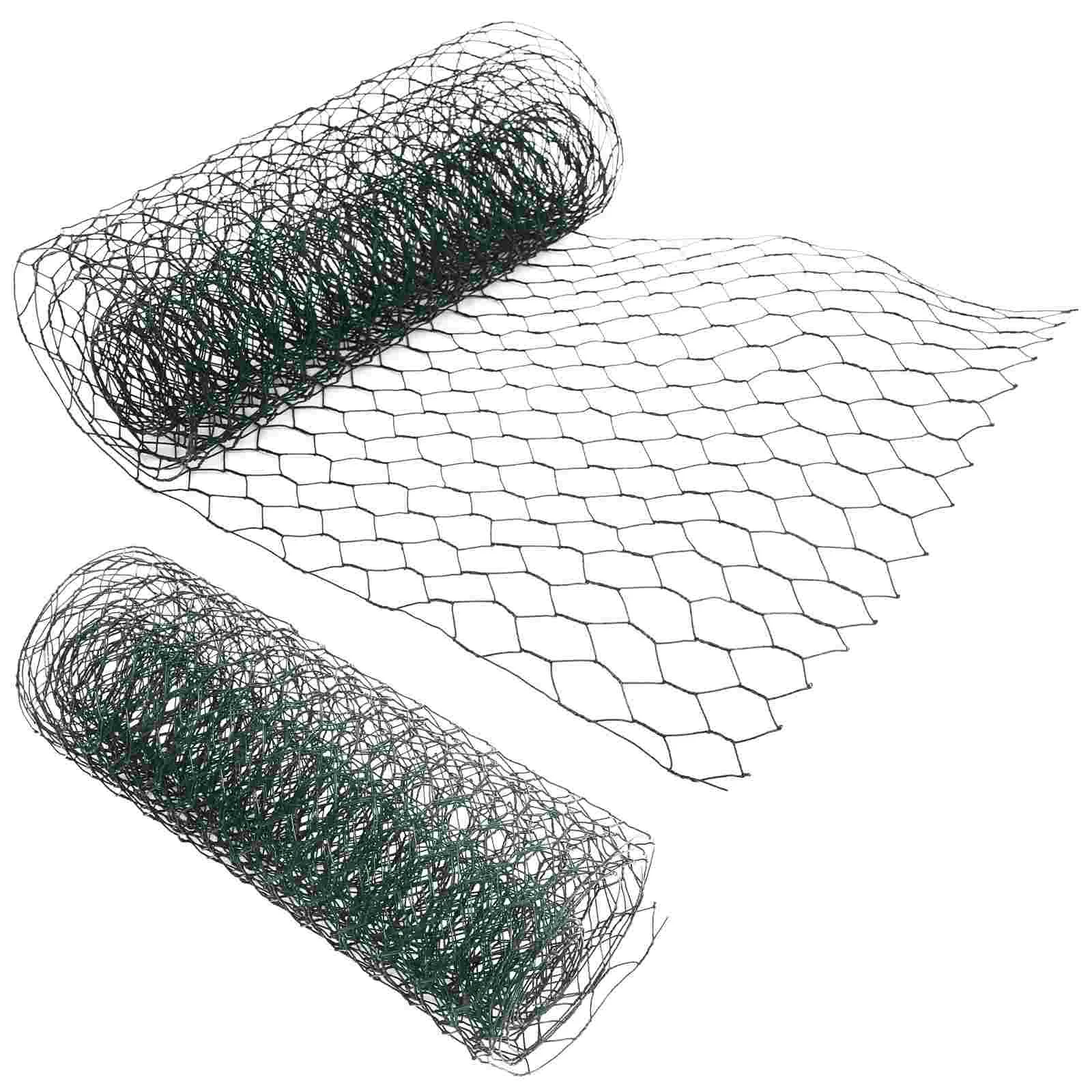 

2 Rolls Flower Arrangement Chicken Wire Mesh Netting Fence Green Floral for Arrangements Supplies